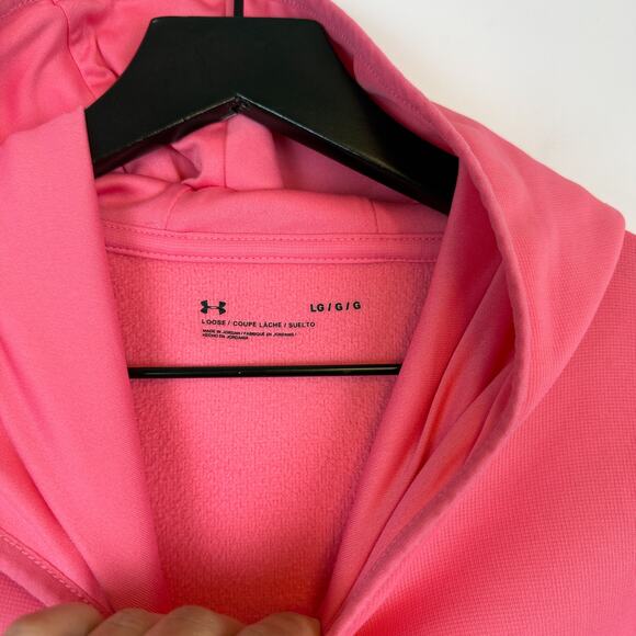 Under Armour Brushed Pink Hoodie Womens Loose Fit - L - Picture 3 of 9